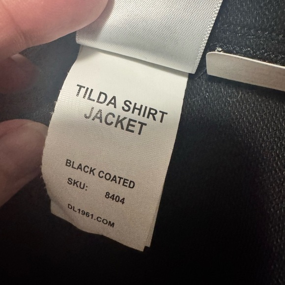 DL1961 Tilda Coated Shirt Jacket – Black (Size S) - Picture 4 of 8